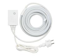 STRISCIA STRIP LED NEON FLEX TUBO NEON 5 METRI DC 12V IMPERMEABILE DA ESTERNO IP65 MODELLABILE Bianco Caldo 3000K