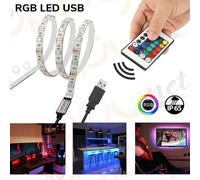Striscia strip LED retroilluminazione TV USB RGB IP65 2m 3m 5m auto cucina pc [EEK: A+++]