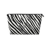 Striscia zebrata naturale, Borsa da toilette Borsa per trucco Borsa per cosmetici Borsa da toilette da viaggio portatile
