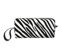 Striscia zebrata naturale, Borsa per il trucco Borsa per cosmetici Borsa da toilette da viaggio portatile Borsa per trucco Organizer