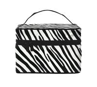 Striscia zebrata naturale, Borsa per il trucco Borsa per cosmetici Borsa da toilette da viaggio portatile Astuccio per matite Astuccio da toilette