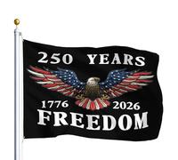 Striscione 250 Years Of Freedoms USA Eagle 90x150cm