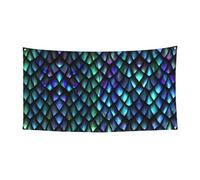 Striscione 3D con motivo a squame di drago magico, decorazione per feste di Halloween, Natale, decorazione per esterni, cartello da appendere durevole per feste e riunioni