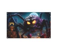 Striscione a forma di per Halloween, riutilizzabile, spaventoso | 11,2 x 16 cm, ornamento per Halloween, ragni finti per camera da letto, feste