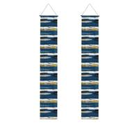 Striscione astratto per portico con stampa di pesci e strisce, decorazione per celebrazioni di festival, portico, segno di benvenuto, laurea