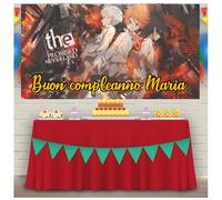 Striscione Banner ANIME NEVERLAND PERSONALIZZATO Compleanno NOME PER FOTO FESTA