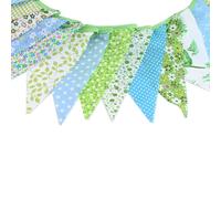 Striscione bunting tessuto verde Easy Hang 36 bandiere triangolari per festeggia
