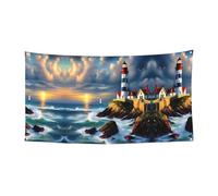 Striscione colorato con stampa a forma di faro, per feste, compleanni, Halloween, anniversari, matrimoni