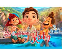STRISCIONE compleanno - Disney Pixar Luca MOD 2 - CON NOME foto ed età bimbo/a