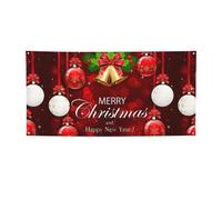 Striscione con campanella dorata a forma di palla di Natale, striscione per interni ed esterni, decorazione per compleanni, feste, matrimoni, festival, Halloween