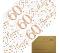 Striscione con scritta "Happy 60th Birthday" (274 cm)