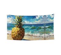 Striscione con stampa ananas dal mare su un lato per decorazioni festive, compleanni, anniversari, matrimoni, festività
