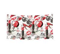 Striscione con stampa artistica su un lato per cosmetici, rossetto, profumo, decorazione per feste, compleanni, anniversari, matrimoni, festività