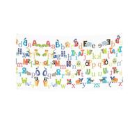 Striscione con stampa dell'alfabeto con animali, per feste di Halloween, decorazione da appendere durevole, adatta per casa, giardino, bar