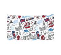 Striscione con stampa di Londra su un solo lato, per compleanni, anniversari, matrimoni, decorazioni per