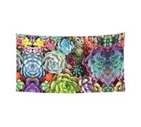 Striscione con stampa di piante grasse su un solo lato, per feste, compleanni, anniversari, matrimoni, decorazioni per le vacanze