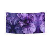 Striscione con stampa viola su un solo lato per decorazioni festive, compleanni, anniversari, matrimoni, festività