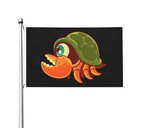 Striscione Cute And Funny Hermit Crab Monsters Resistente Alle Intemperie Bandiera Verticale Appendere Bandiere Giardino Per All'Aperto Cortile Camere 3X5 Ft