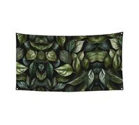 Striscione da appendere con foglie tecnologiche - 177,8 x 88,9 cm - Festone natalizio per feste e riunioni - 180 x 90 cm