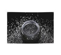 Striscione da appendere con glitter argento lucido stampato per Halloween e feste di Natale, 120 x 180 cm, sfondo fotografico, ghirlanda, arazzo da parete per sfondo di compleanno, decorazione per