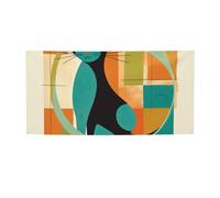 Striscione da appendere con stampa di gatti di metà secolo, per Halloween e Natale, 60 x 120 cm, sfondo fotografico, ghirlanda, arazzo da parete per sfondo di compleanno, decorazione per eventi