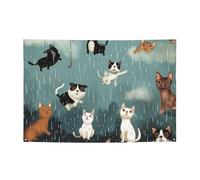 Striscione da appendere con stampa di gatti e cani che piovono per feste di Halloween e Natale, 120 x 180 cm, sfondo fotografico, ghirlanda, arazzo da parete per sfondo di compleanno, decorazione per