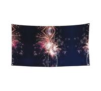 Striscione da appendere per feste di Halloween con stampa di fuochi d'artificio esplosivi, confezione da 1, ideale per feste di Halloween e Natale