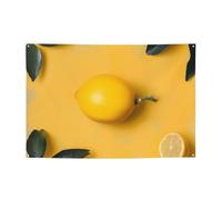 Striscione da appendere stampato con limone giallo per feste di Natale di Halloween - 120 x 180 cm, sfondo fotografico, ghirlanda, arazzo da parete per sfondo di compleanno, decorazione per eventi