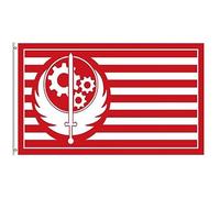 Striscione da gioco Brotherhood of Steel Flag 0,9 x 1,5 m con 2 occhielli in ottone decorazione da parete per garage grotta vibrat colore/stampa HD/banner in poliestere