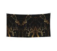 Striscione da parete 3D elegante con texture marmorizzata dorata banner da parete decorazione per feste poster celebrazione 180 x 90 cm Ognissanti Halloween