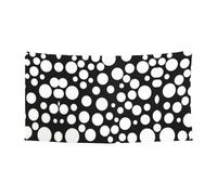 Striscione da parete a pois bianchi e neri a pois, decorazione per feste, 180 x 90 cm, Ognissanti, Halloween