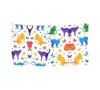 Striscione da parete con farfalla a pois e gatti, decorazione per feste, 180 x 90 cm, Ognissanti, Halloween