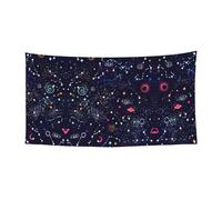 Striscione da parete con mappa della costellazione delle stelle, decorazione per feste, poster per celebrazioni, 180 x 90 cm, per tutti i santi, Halloween