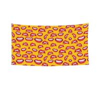 Striscione da parete con scritta "Women Smiling And Biting Her Red Lips - Festone da parete per feste, 180 x 90 cm, Ognissanti, Halloween