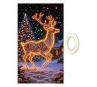 Striscione decorativa per porta di Natale, fluorescenti, 178 cm x 89 cm, per porta anteriore della famiglia, per l'inverno, la terrazza, il giardino, la casa