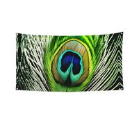 Striscione decorativo con piume di pavone verdi per feste festive per tutte le occasioni Utilizzare Reusabl facile da appendere