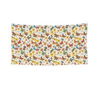 Striscione decorativo con stampa di margherite e farfalle, per tutte le occasioni, riutilizzabile, facile da appendere