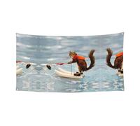 Striscione decorativo da appendere per Halloween, con volpe e scoiattolo, ideale per feste e riunioni di famiglia, adatto per barche e giardini