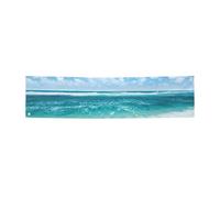 Striscione decorativo per feste con paesaggio marino tropicale con cielo blu, per eventi aziendali, riunioni di famiglia e celebrazioni