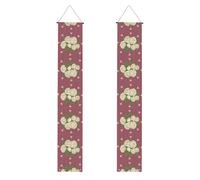 Striscione decorativo per feste di laurea con rosa bianca dell'amore, striscione per la stagione di laurea per uso interno ed esterno,