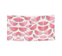 Striscione decorativo per interni ed esterni con stampa di anguria con frutta fresca, cartello decorativo con 4 occhielli in metallo, creatore di atmosfera festiva
