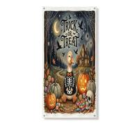 Striscione decorativo per porta a forma di anatra di Halloween, decorazione gotica per porta d'ingresso, decorazione per interni ed esterni, sfondo per cortili di caramelle, 91 x 182 cm