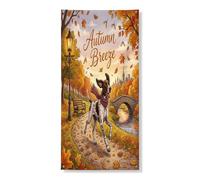Striscione decorativo per porta con cane a pelo corto tedesco, decorazione per porta d'ingresso, decorazione per interni ed esterni, sfondo per cortile autunnale, 91 x 182 cm