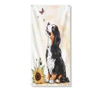 Striscione decorativo per porta con cane da montagna del Bernese, decorazione per sfondo per interni ed esterni per animali domestici, 91 x 182 cm