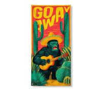 Striscione decorativo per porta con gorilla, colorato a tema giungla, decorazione per interni ed esterni, 91 x 183 cm