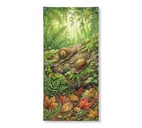 Striscione decorativo per porta con lumaca della foresta, decorazione rustica per porta d'ingresso, per interni ed esterni, autunno stagionale, da appendere, 91 x 183 cm