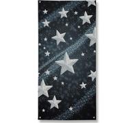 Striscione decorativo per porta con stella scintillante, tema skyline notturno scintillante per interni ed esterni, decorazione per feste, festival, forniture 91 x 182 cm