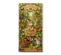 Striscione decorativo per porta del gatto da giardino, scena della natura fantasiosa con pomodori e farfalle, decorazione primaverile per interni ed esterni, forniture per feste in cucina per casa, 91