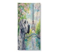 Striscione decorativo per porta di cane alano, torri romantiche per porta d'ingresso, decorazione per interni ed esterni, sfondo per animali domestici, 91 x 182 cm