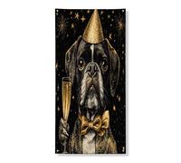 Striscione decorativo per porta di cane boxer, divertente e di lusso, con stelle, decorazione per interni ed esterni, 91 x 182 cm